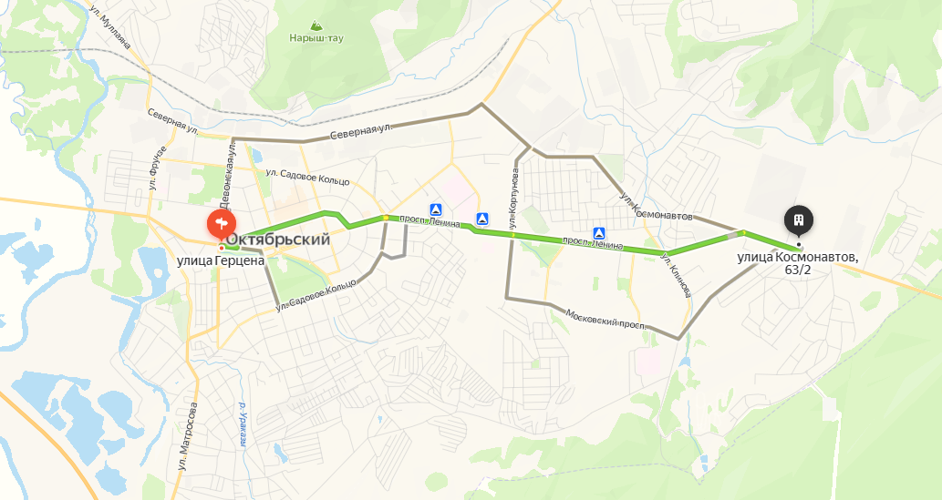 Карта проезда до КМП-Трейд в Октябрьском